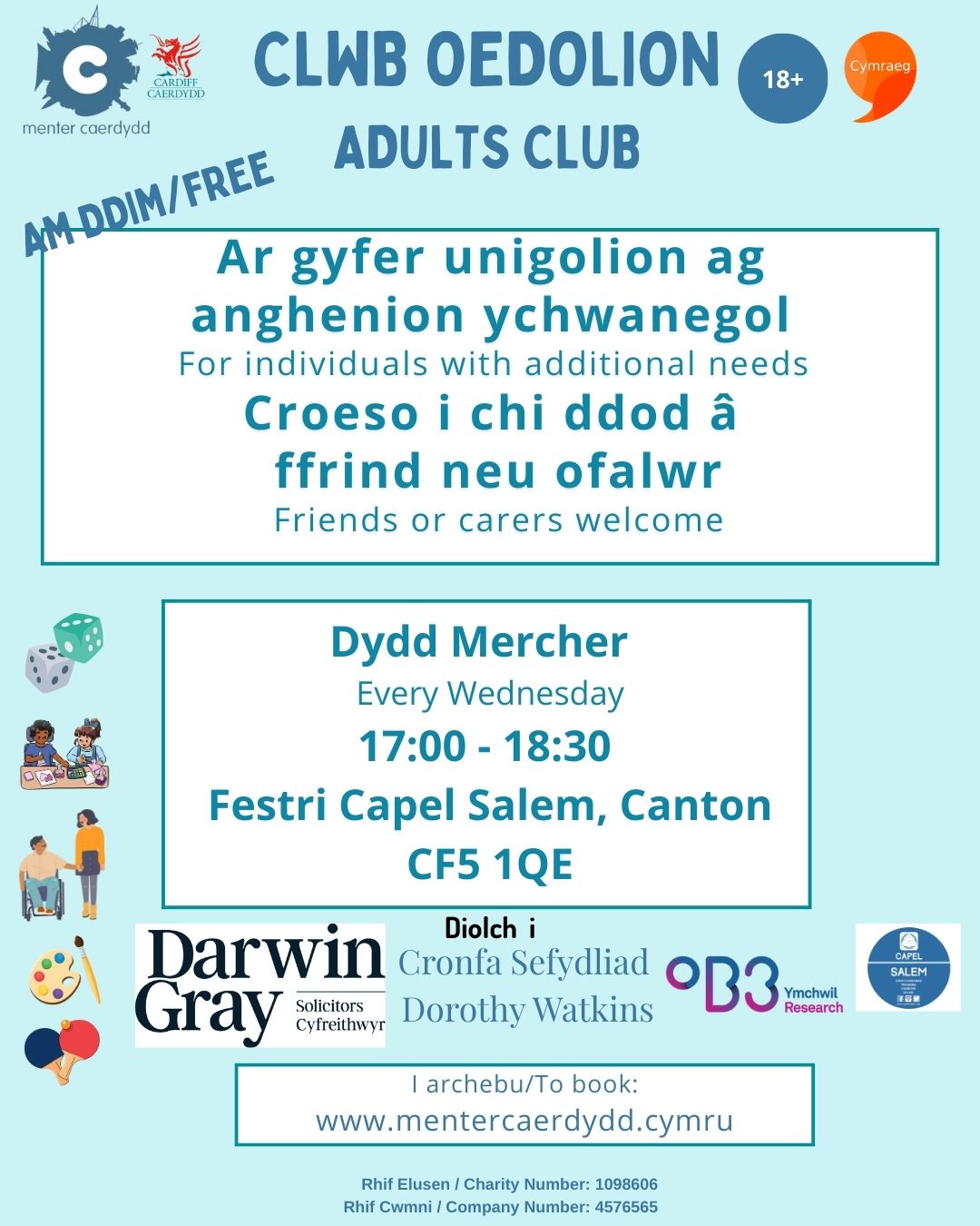 Clwb Oedolion AY Tymor yr Hydref 25
