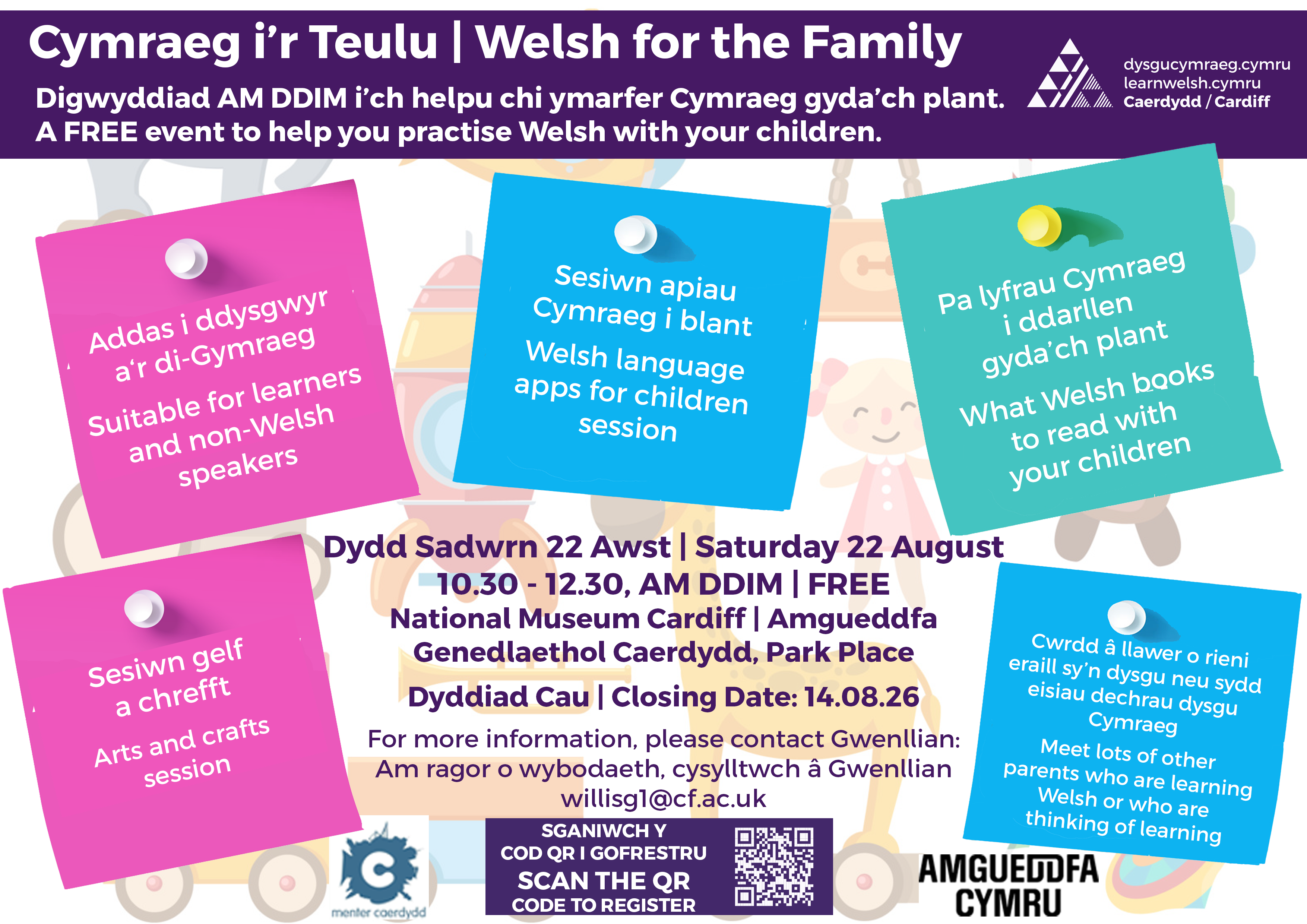 Diwrnod Cymraeg i'r Teulu i ddysgwyr