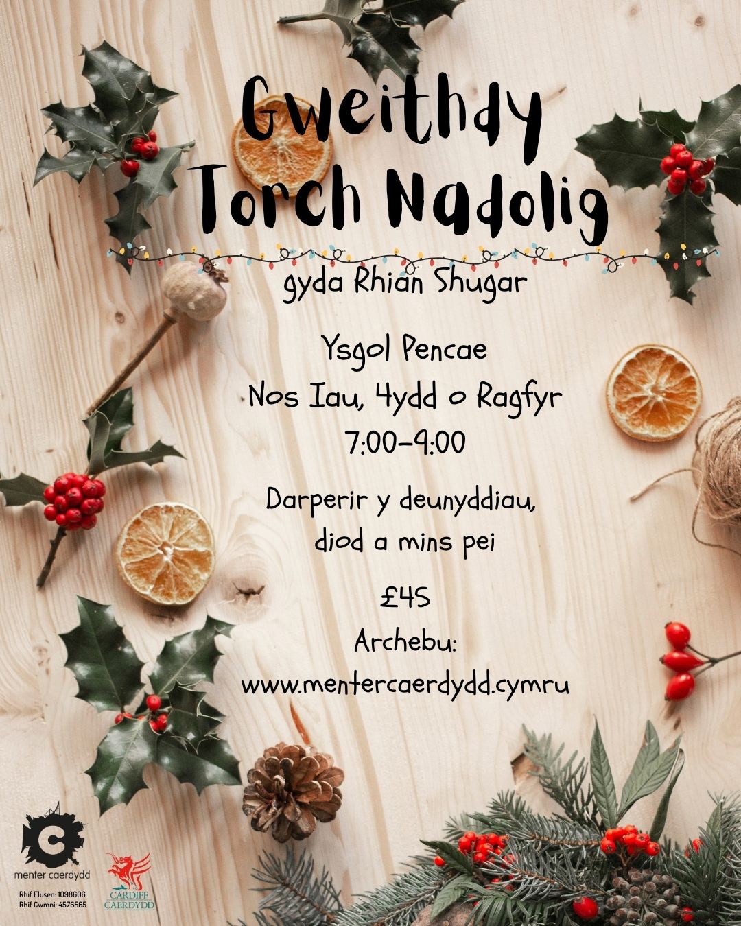Gweithdy Torch Nadolig 4/12/25