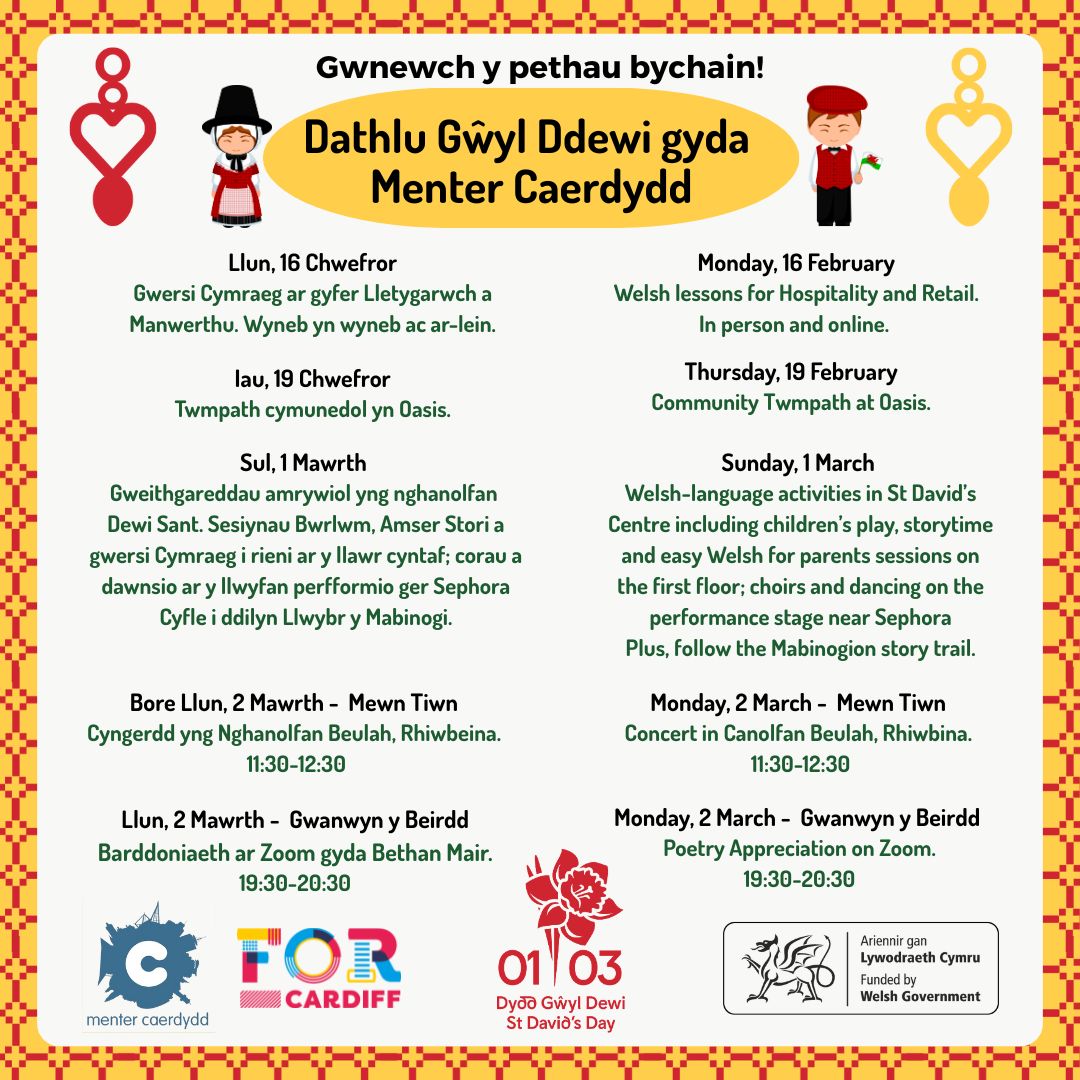 Digwyddiadau Gwyl Ddewi