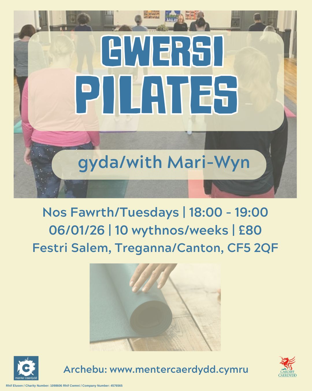 Pilates Gwanwyn 2026
