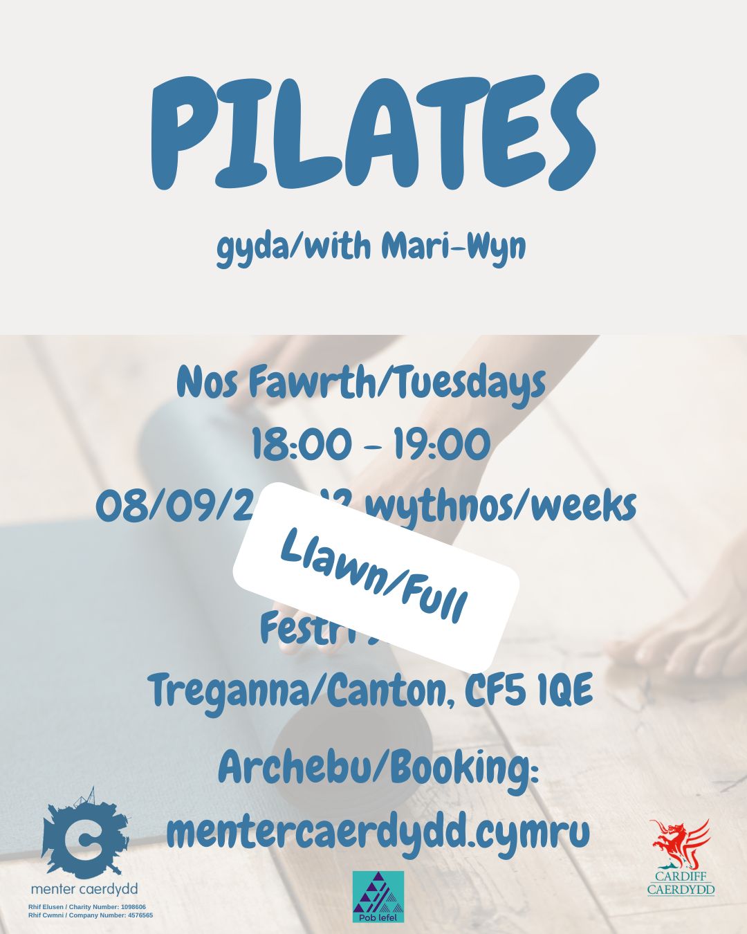 Pilates Tymor yr Hydref 2026 LLAWN