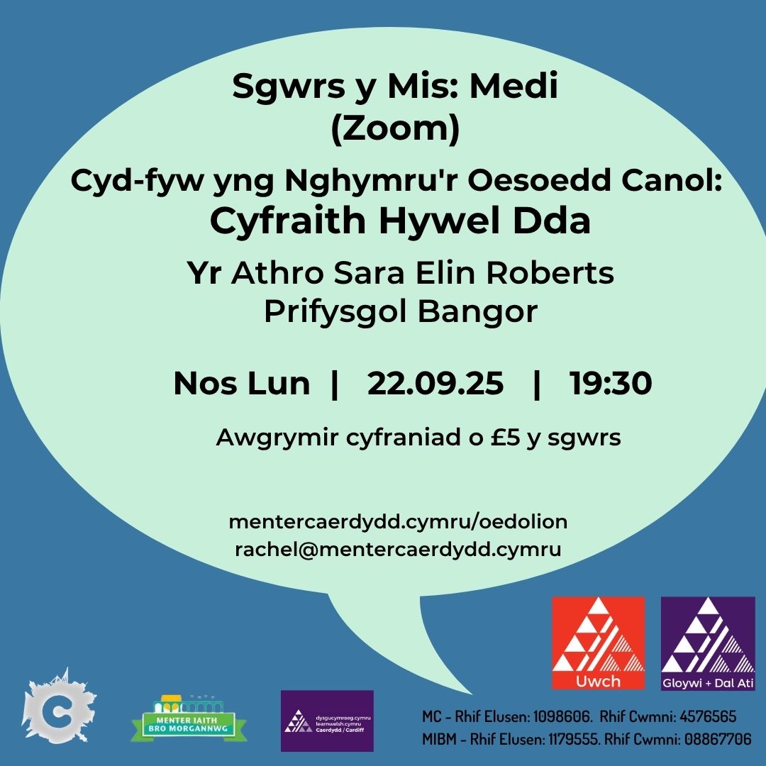 Monthly Zoom Lecture in Welsh 