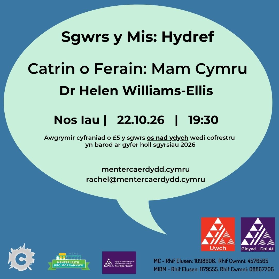 Online lecture in Welsh - October